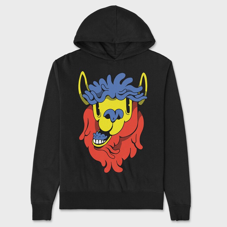 Llama Chewing, Unisex Men's Hoodie