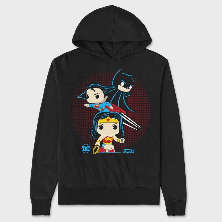 Batman Superman Wonder Woman Comics, Унисекс Мъжко Суичър