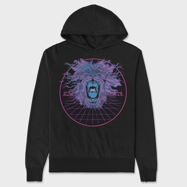 Lion Vaporwave, Unisex Men's Hoodie