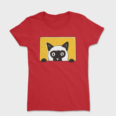 Peeking Cat, Women's T-Shirt