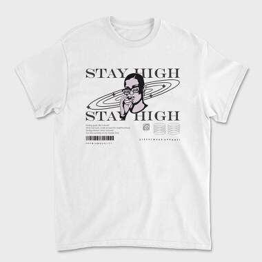 Stay High 1, Unisex Men's T-Shirt