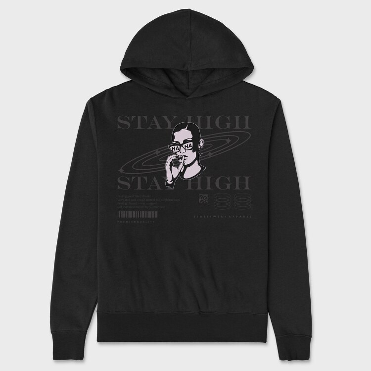 Stay High 1, Unisex Men's Hoodie