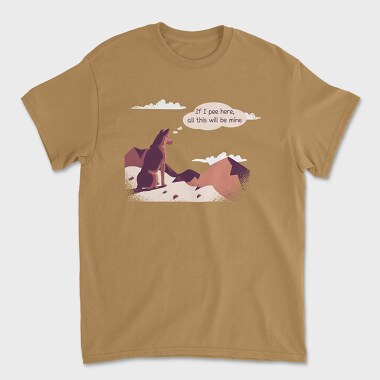 If I Pee Here Dog, Unisex Men's T-Shirt