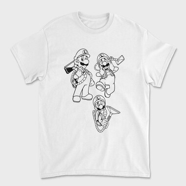 Outlines Luigis, Unisex Men's T-Shirt