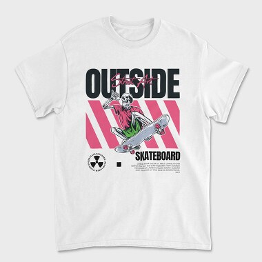 Outside Skateboard 2, Unisex Men's T-Shirt