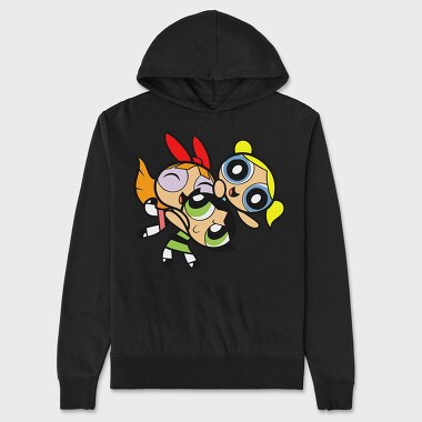 Cartoon Retro the Powerpuff Girls 1, Unisex Men's Hoodie