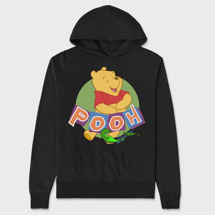Cartoon Retro Winnie the Pooh 2, Unisex Men's Hoodie