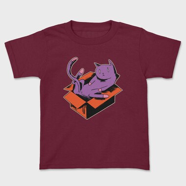 Cat In Box, Kids' T-Shirt