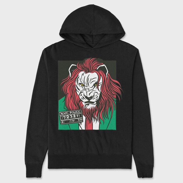 Lion Cartoon, Unisex Men's Hoodie