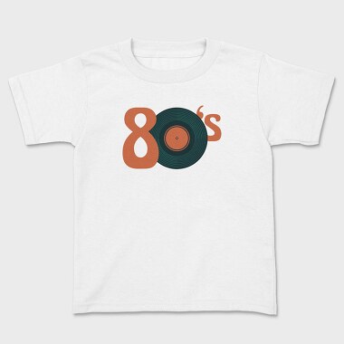 80 S Vinyl Record, Kids' T-Shirt