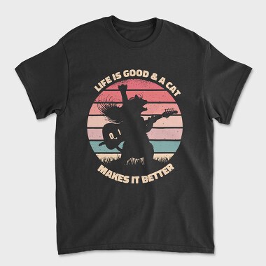 A Cat Makes Life Better, Unisex Men's T-Shirt