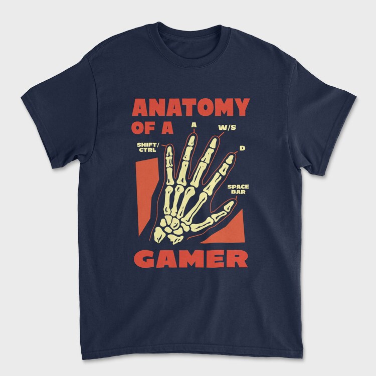 Anatomy of a Gamer, Унисекс Мъжка Тениска