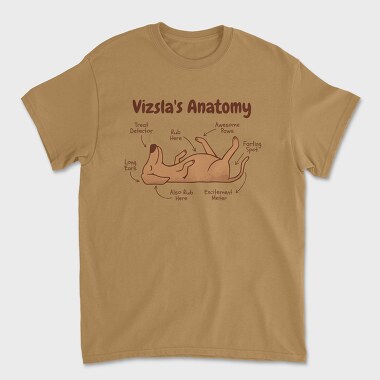 Anatomy of a Vizsla, Unisex Men's T-Shirt