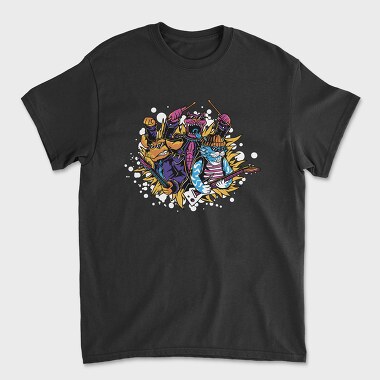 Animal Rock Band, Unisex Men's T-Shirt