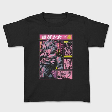 Anime Girl Robot, Kids' T-Shirt