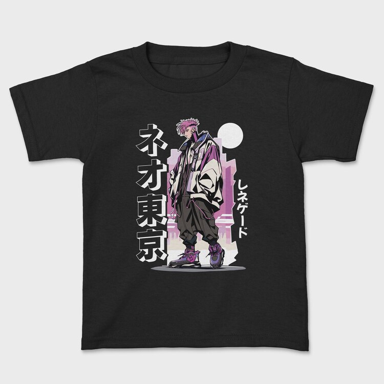 Anime Pink Hair Character, Kids' T-Shirt