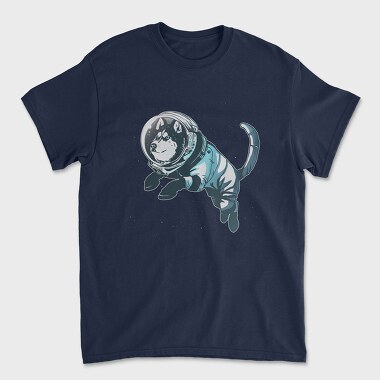 Astronaut Husky, Unisex Men's T-Shirt