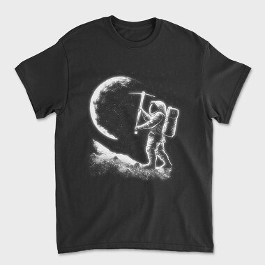 Astronaut Moon Picking, Unisex Men's T-Shirt