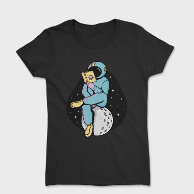 Astronaut Reading moon, Women's T-Shirt
