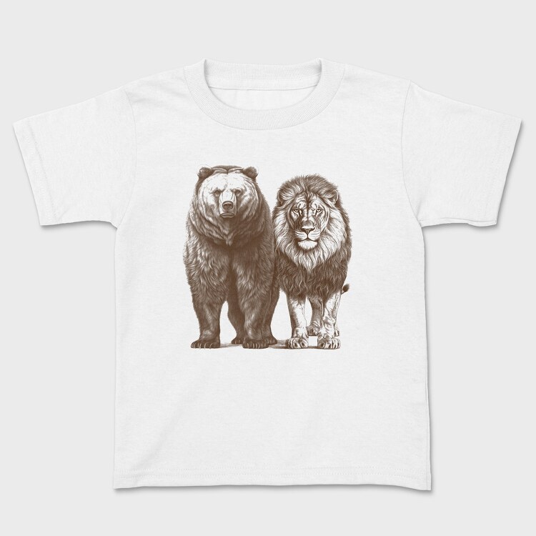 Bear Lion, Kids' T-Shirt
