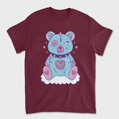 Unisex Men's T-Shirt, Bear Patchwork