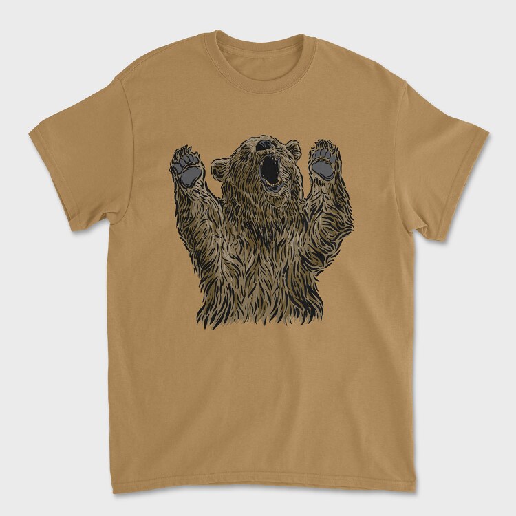Bear With Hands Up, Унисекс Мъжка Тениска