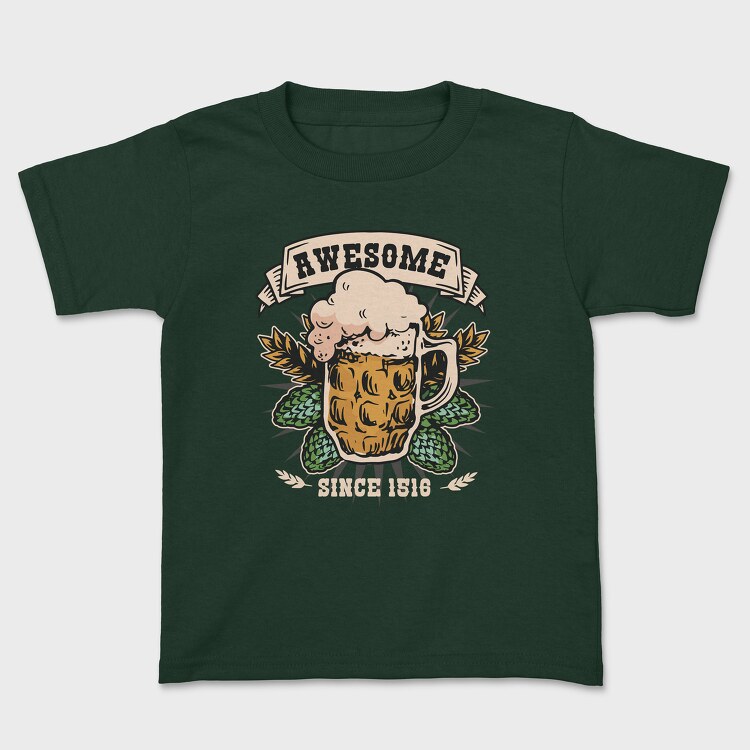 Beer Awesome Since, Kids' T-Shirt