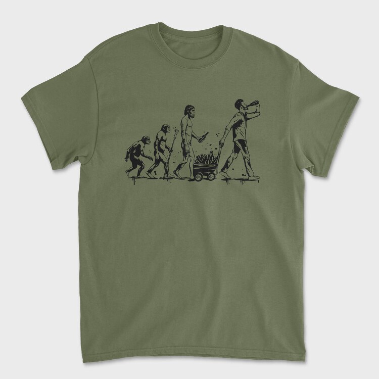 Beer Man Evolution, Unisex Men's T-Shirt