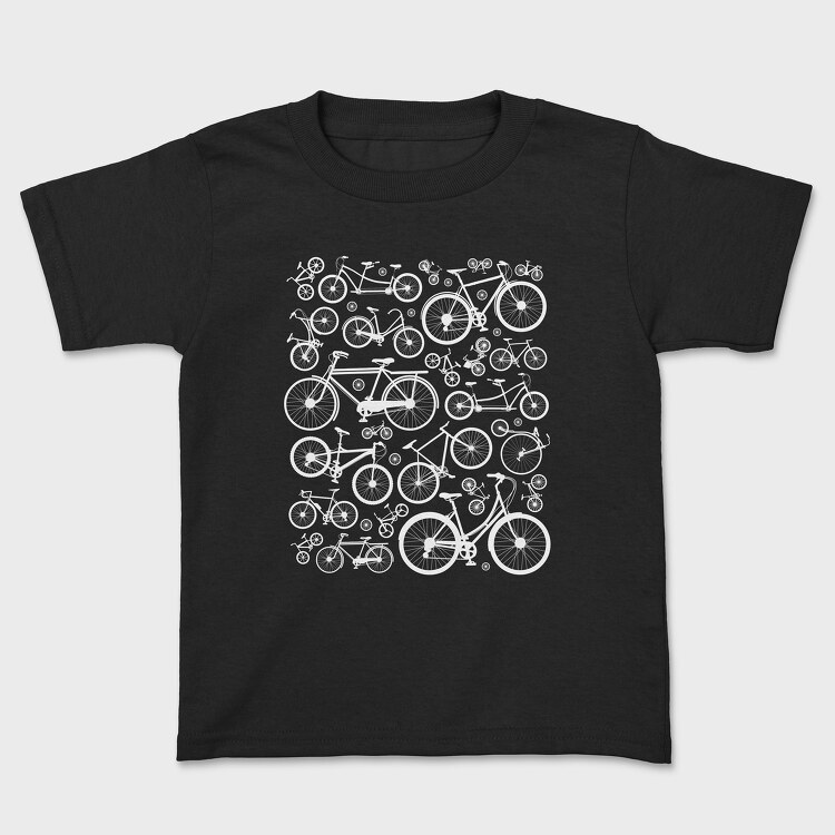 Bicycles Pattern, Kids' T-Shirt