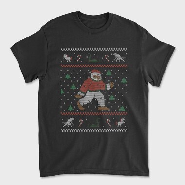 Bigfoot Ugly Sweater, Unisex Men's T-Shirt