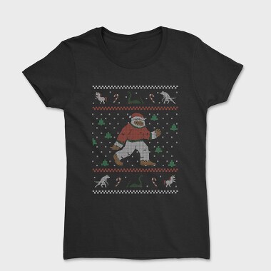 Bigfoot Ugly Sweater, Women's T-Shirt