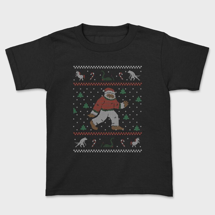 Bigfoot Ugly Sweater, Kids' T-Shirt