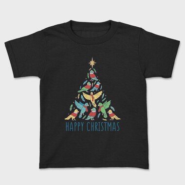 Birds Christmas Tree, Kids' T-Shirt