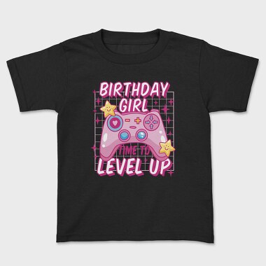 Birthday Girl Level Up, Kids' T-Shirt