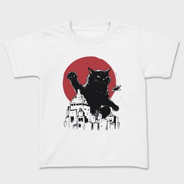 Black Catzilla, Kids' T-Shirt