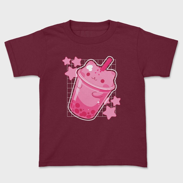 Boba Cat, Kids' T-Shirt