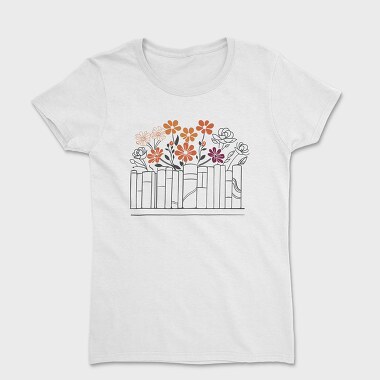 Books Flowers, Women's T-Shirt
