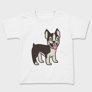 Boston Terrier Cartoon, Kids' T-Shirt