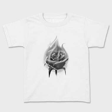 Burning Rose, Kids' T-Shirt