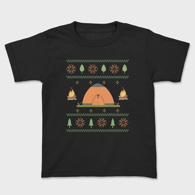 Camping Ugly Sweater, Kids' T-Shirt