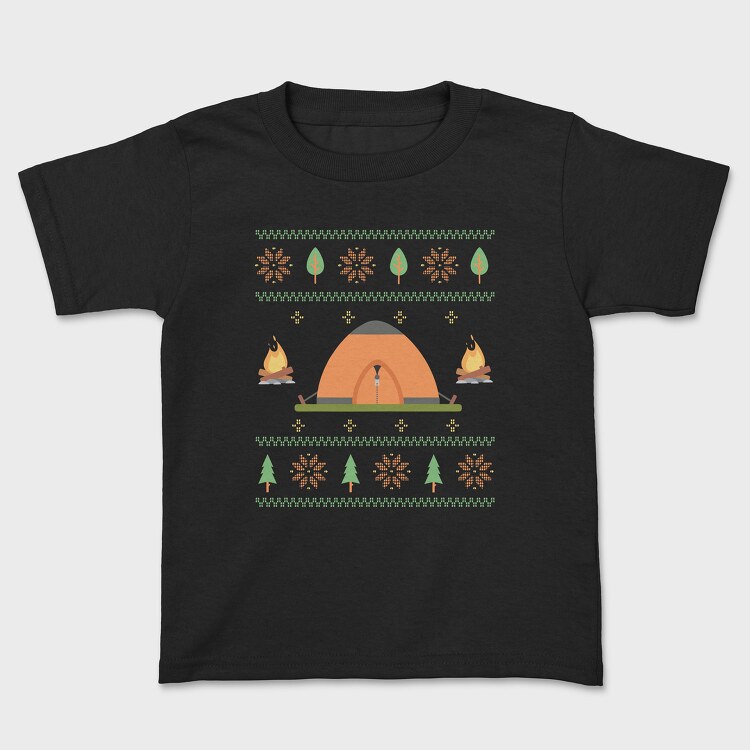 Camping Ugly Sweater, Детска Тениска