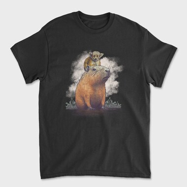 Capybara Monkey, Unisex Men's T-Shirt