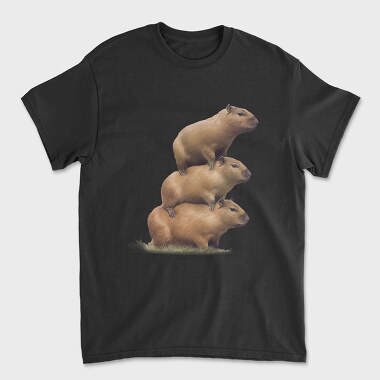 Capybara Tower, Unisex Men's T-Shirt
