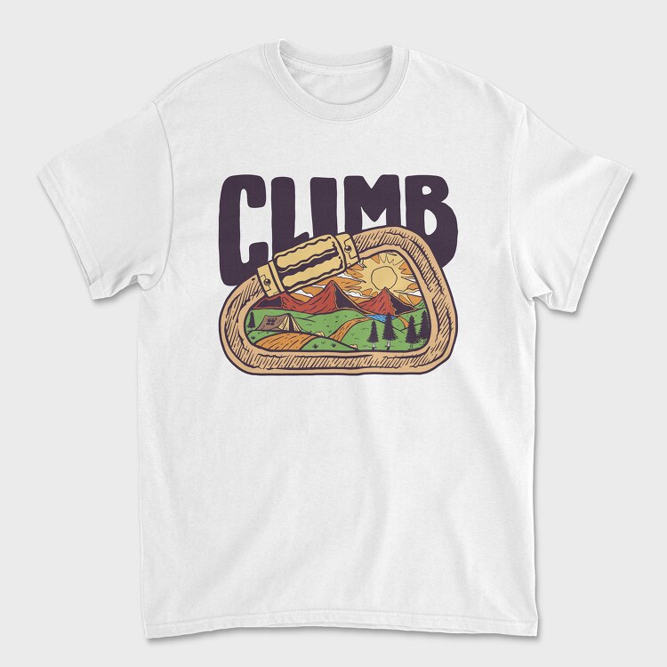 Carabiner Climb Landscape, Unisex Men's T-Shirt