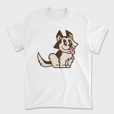 Cartoon Dog, Unisex Men's T-Shirt