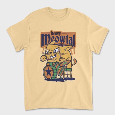 Cat Drummer 2, Unisex Men's T-Shirt