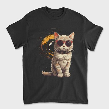 Cat Eclipse, Unisex Men's T-Shirt
