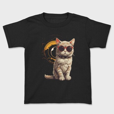 Cat Eclipse, Kids' T-Shirt