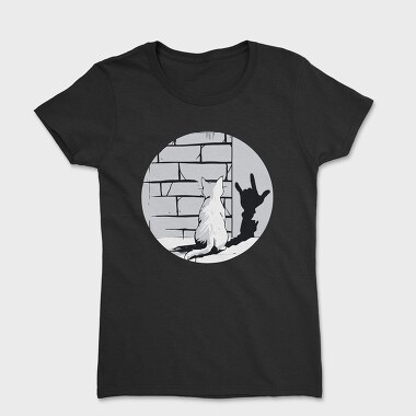 Cat Rock Sign Shadow, Women's T-Shirt