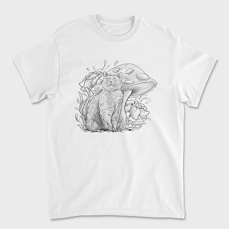Cat Shroom, Unisex Men's T-Shirt
